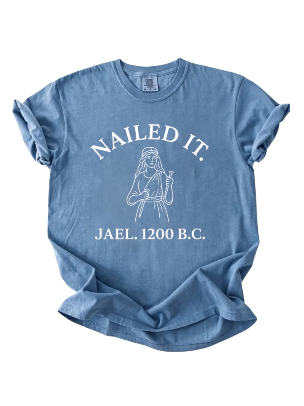 Gildan Nailed It Jael Graphic Tee in Heather Blue